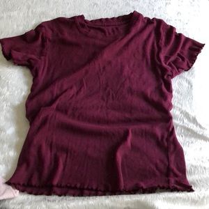 Brandy Melville maroon tee